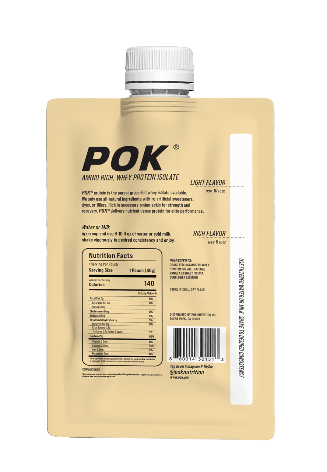 POK Vanilla Pouch Back